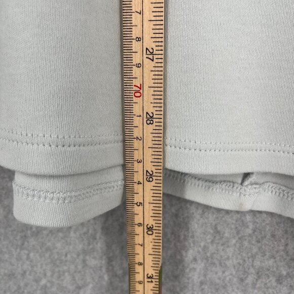 Chicos Mock Neck Tunic Knit Top Size M Coastal Mist Blue Gray Minimal Office NEW - Picture 10 of 12